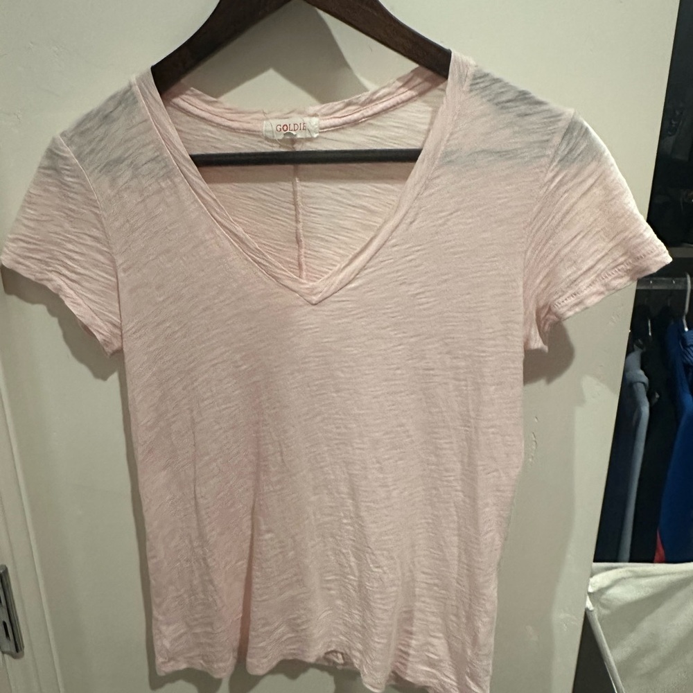 Goldie Pink Fitted Short Sleeve Tee